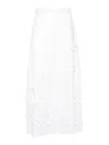 Clips Gonna Con Plisse In White