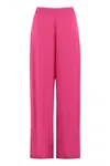 Clips High-waist Wide-leg Trousers In Pink