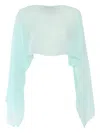 Clips Long-sleeves Scarves In Blue
