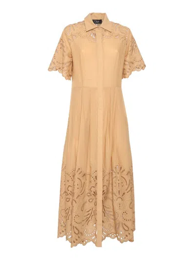 Clips Midi Dress In Brown