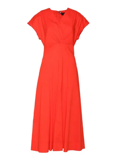 Clips Midi Dress In Orange