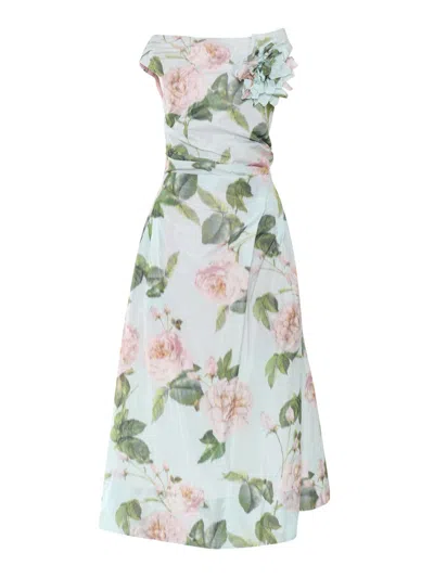 Clips Midi Dress In Blue