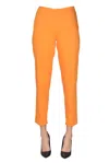 Clips More Cotton Cigarette Trousers In Orange