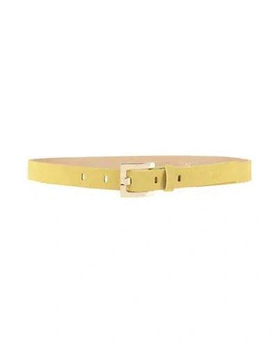 Clips More Woman Belt Yellow Size 8 Leather