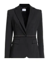 Clips More Woman Blazer Black Size 8 Cotton, Polyester, Elastane In Black