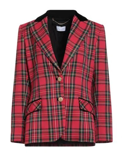 Clips More Woman Blazer Red Size 12 Polyester, Viscose, Elastane