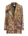Clips More Woman Blazer Sage Green Size 14 Polyester In Green