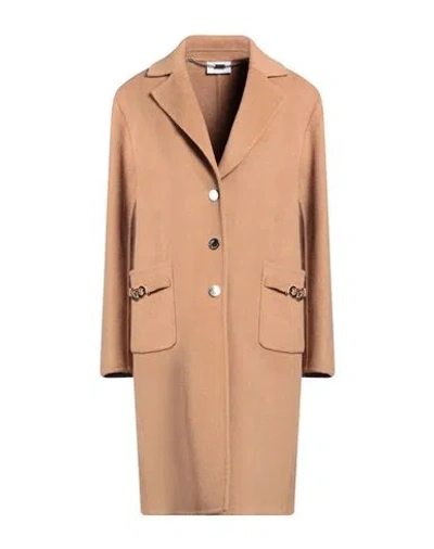 Clips More Woman Coat Camel Size 14 Wool, Polyester In Brown