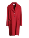 Clips More Woman Coat Red Size 4 Wool, Polyester In Red
