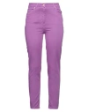Clips More Woman Jeans Purple Size 6 Cotton, Elastane