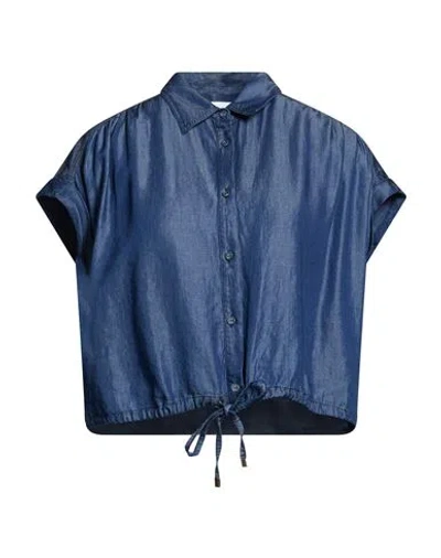 Clips More Woman Denim Shirt Blue Size 2 Lyocell