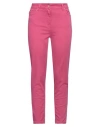 Clips More Woman Jeans Fuchsia Size 12 Cotton, Elastane In Pink