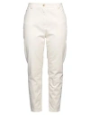 Clips More Woman Jeans Off White Size 16 Cotton, Elastane