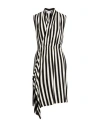 Clips More Woman Midi Dress Black Size 10 Viscose, Elastane In Black