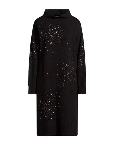 Clips More Woman Midi Dress Black Size 12 Viscose, Polyamide, Elastane