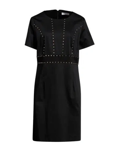 Clips More Woman Midi Dress Black Size 14 Cotton, Elastane
