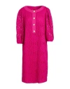 Clips More Woman Midi Dress Fuchsia Size 14 Polyamide, Cotton, Viscose, Elastane In Pink