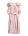 Clips More Woman Midi Dress Light Pink Size 12 Cotton, Polyamide, Elastane In Pink