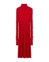 Clips More Woman Midi Dress Red Size 12 Wool, Acrylic