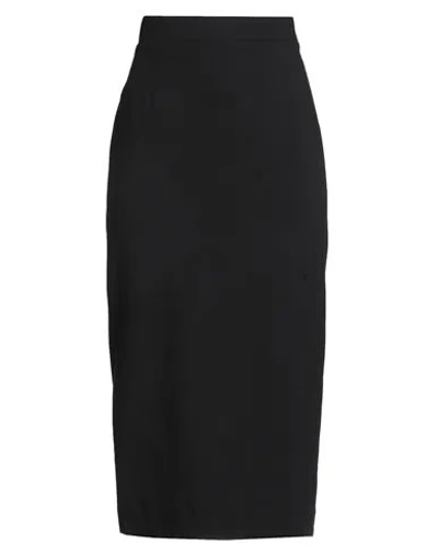 Clips More Woman Midi Skirt Black Size 12 Viscose, Polyamide, Elastane