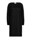 Clips More Woman Mini Dress Black Size 6 Cotton, Polyamide, Elastane, Polyester, Polyurethane In Black