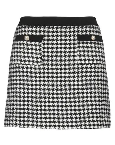 Clips More Woman Mini Skirt Black Size 10 Polyester, Acrylic, Wool, Cotton, Elastane