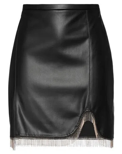 Clips More Woman Mini Skirt Black Size 10 Polyester, Polyurethane