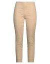 Clips More Woman Pants Beige Size 12 Cotton, Elastane
