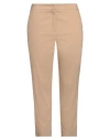 Clips More Woman Pants Beige Size 8 Cotton, Polyester, Elastane
