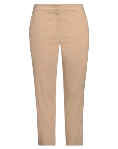 Clips More Woman Pants Beige Size 8 Cotton, Polyester, Elastane