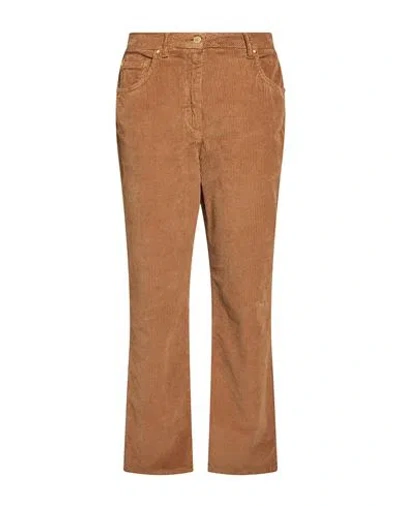 Clips More Woman Pants Camel Size 10 Cotton, Elastane In Brown