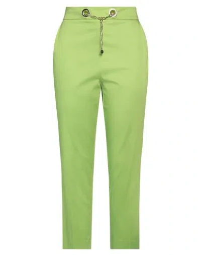 Clips More Woman Pants Light Green Size 16 Cotton, Elastane In Green
