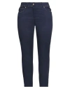 Clips More Woman Pants Navy Size 10 Cotton, Elastane In Navy Blue