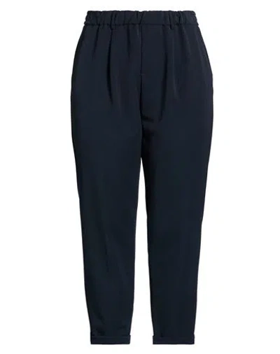 Clips More Woman Pants Navy Size 14 Polyester, Viscose, Elastane In Blue