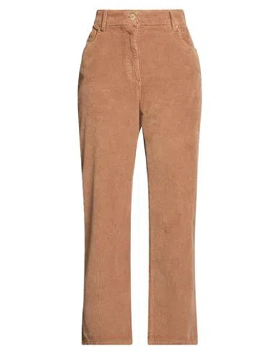 Clips More Woman Pants Tan Size 8 Cotton, Elastane In Brown