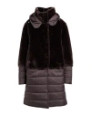 Clips More Woman Puffer Dark Brown Size 14 Polyester, Nylon In Brown