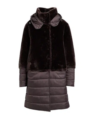 Clips More Woman Puffer Dark Brown Size 14 Polyester, Nylon