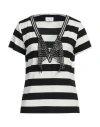 Clips More Woman T-shirt Black Size 10 Viscose, Elastane In Black