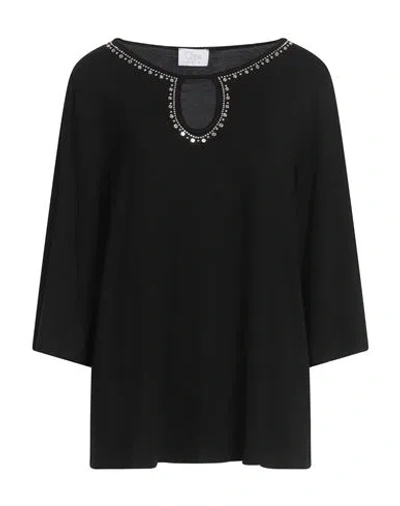 Clips More Woman T-shirt Black Size 16 Viscose, Elastane In Black