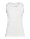Clips More Woman T-shirt White Size 10 Viscose, Elastane In White