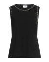 Clips More Woman Top Black Size 14 Viscose, Elastane
