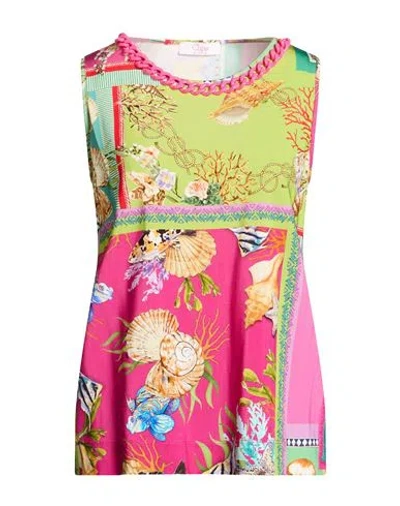 Clips More Woman Top Green Size 6 Viscose, Elastane