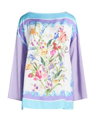 Clips More Woman Top Lilac Size 12 Polyester In Purple