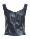 Clips More Woman Top Navy Size 6 Polyester, Polyurethane In Navy Blue