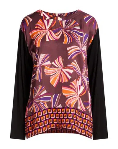 Clips More Woman Top Plum Size 14 Viscose In Purple