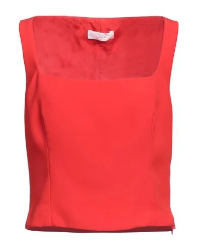 Clips More Woman Top Tomato Red Size 8 Polyester, Elastane