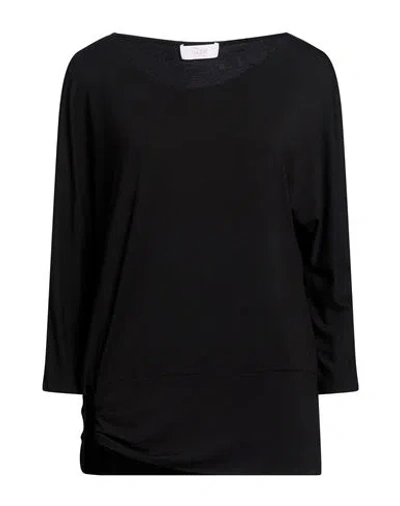 Clips More Woman T-shirt Black Size 12 Viscose, Elastane