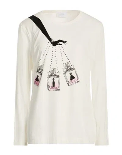 Clips More Woman T-shirt White Size 8 Viscose, Elastane In Neutral
