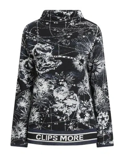 Clips More Woman Turtleneck Black Size 14 Acrylic, Wool, Viscose