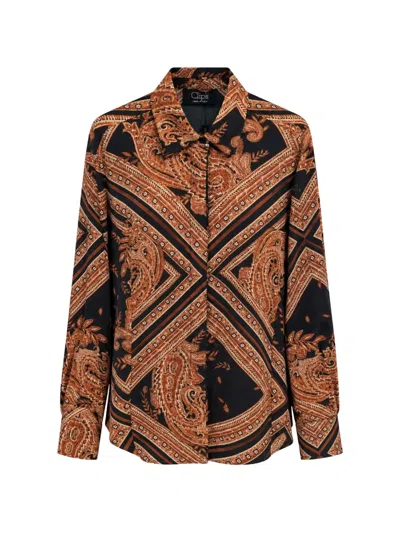 Clips Paisley-print Shirt In Brown